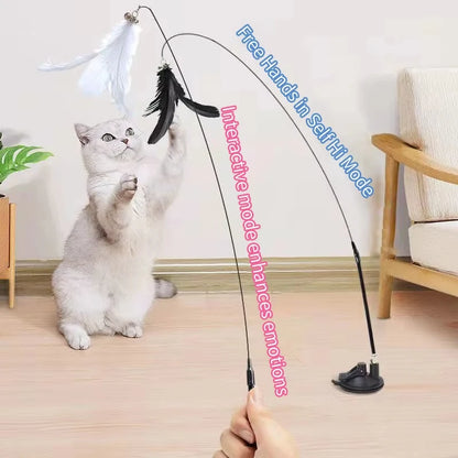 Interaktives Katzenspielzeug - freihändiger Katzenstab